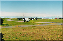 WV2875 : Hercules on the taxiway, Guernsey Airport by Pauline Eccles